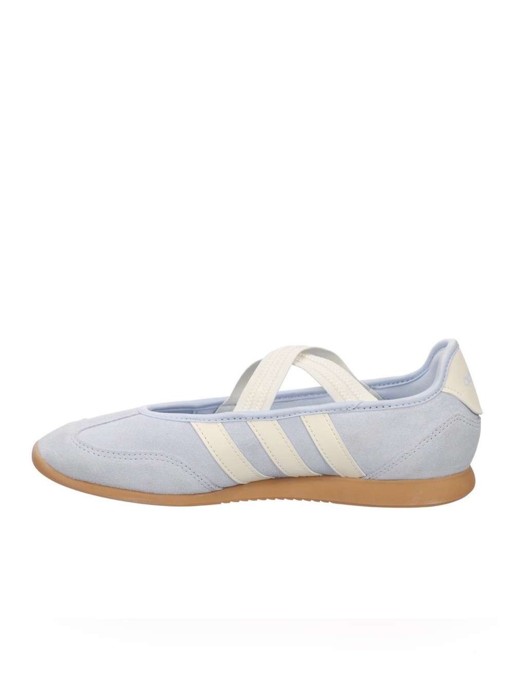 adidas Light Blue and Cream Women's Ballet-Style Sneakers - Picture 3 of 4